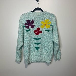 Adam French Women's Vintage Floral Crewneck Sweater size Large